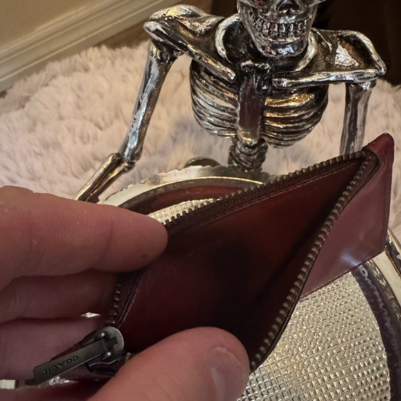 Coach Red Leather zip card case Style C4280 - Picture 3 of 5